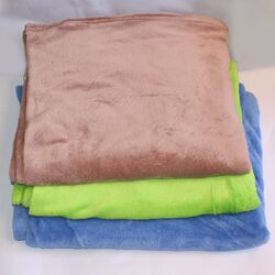 Плед двуспальный легкий микрофибра однотонный