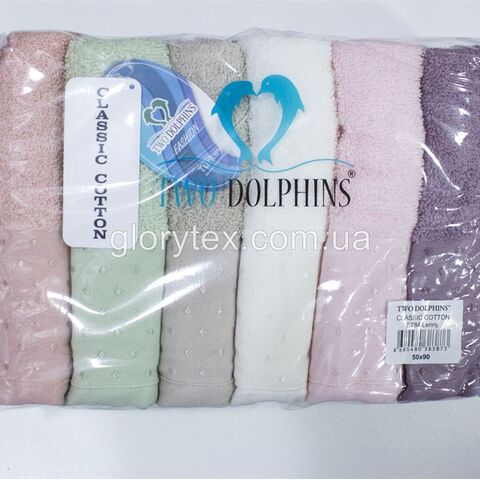 Полотенце лицевое махровое 50x90 Two Dolphins арт.2151